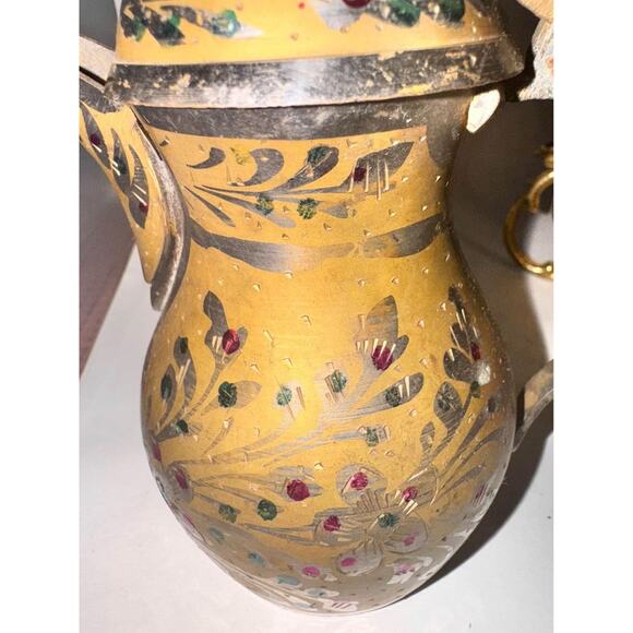 Turkish Teapot Copper and Brass - Picture 3 of 4